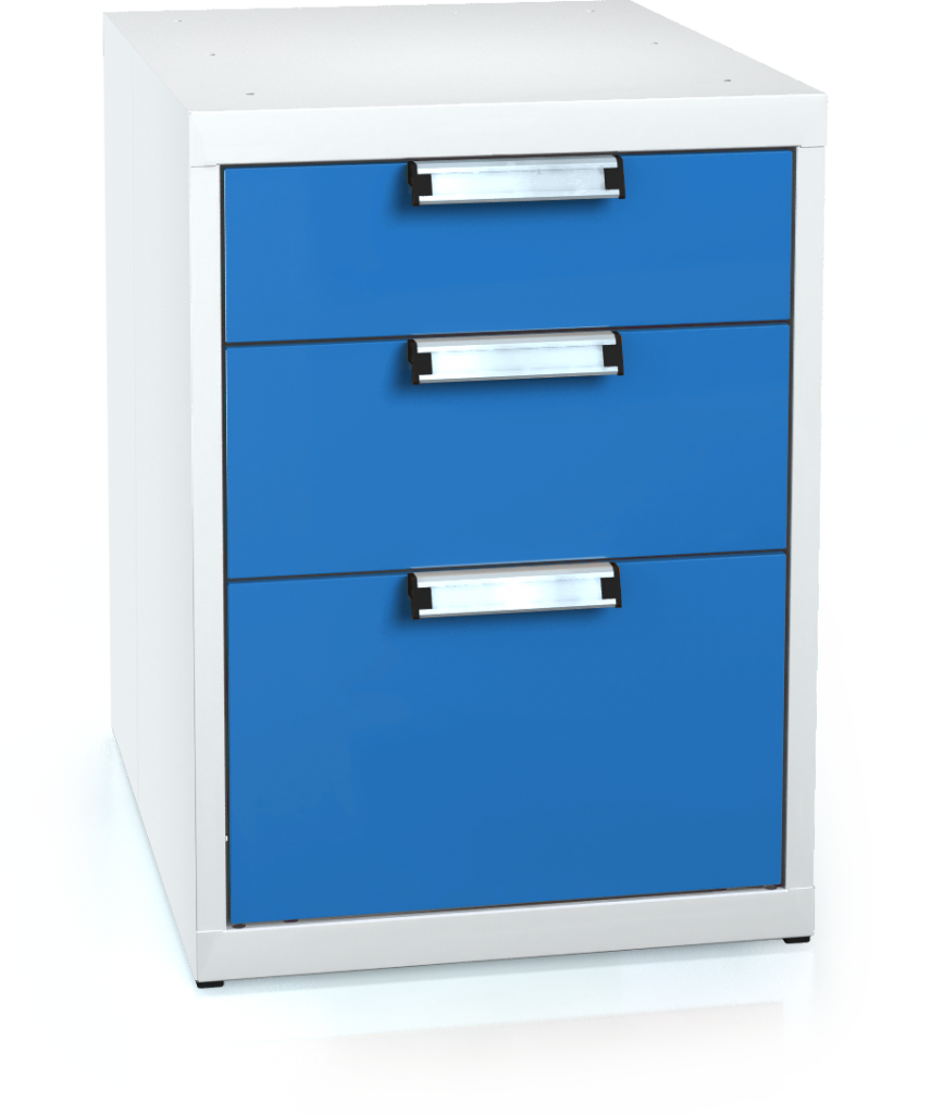 Universal cabinet for workbenches 662 x 480 x 600 - 3x drawer
